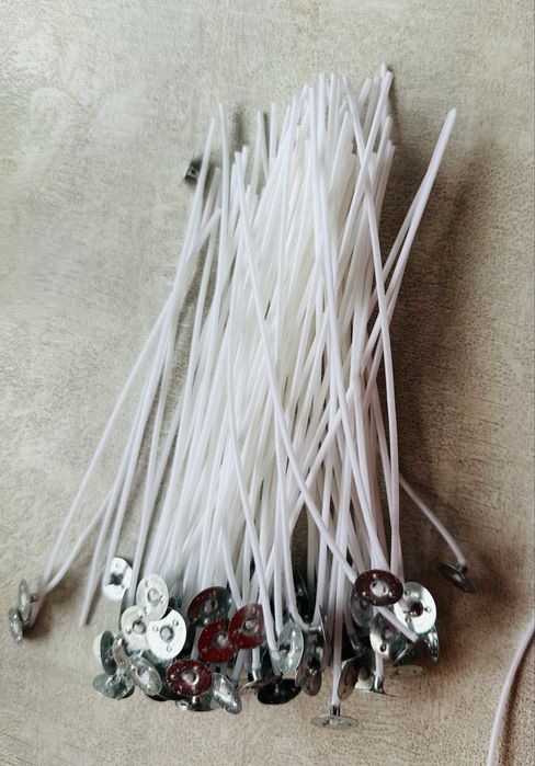 Фітіль вощений з тримачем для свічок