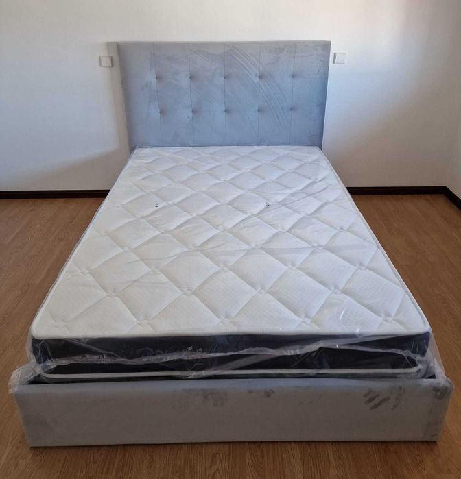 Camas de Casal Estofadas de Luxo 199€ Disp. em Várias Cores! 190x140m!