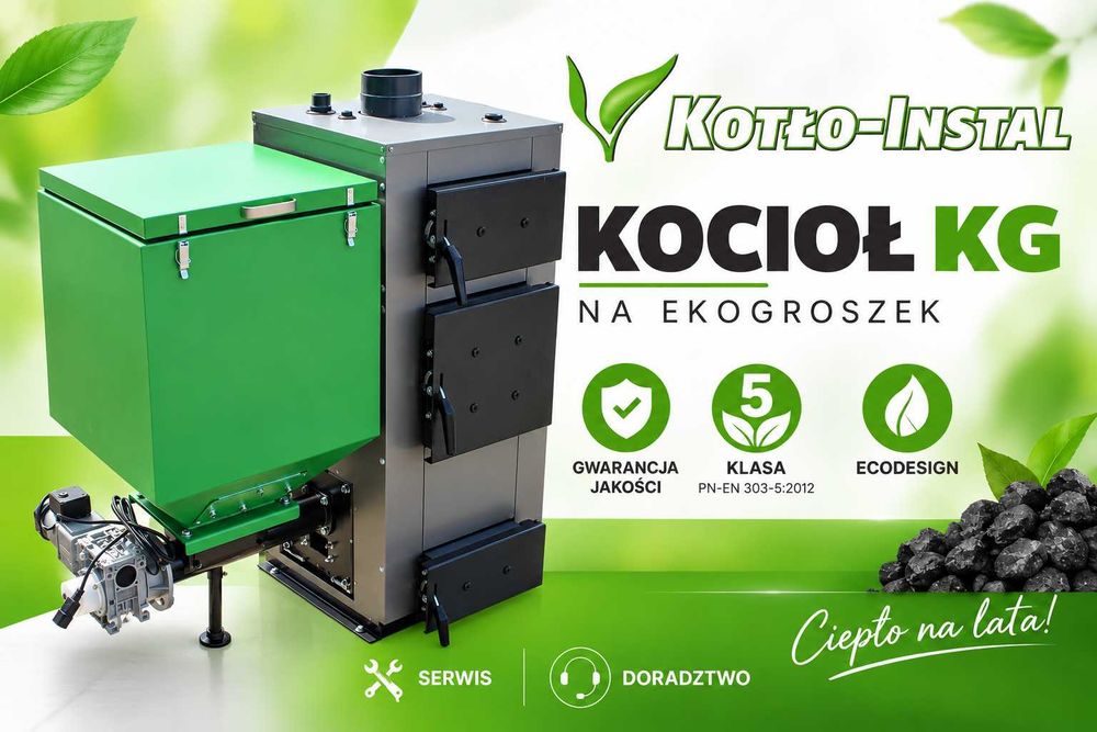 kocioł piec eko groszek z podajnikiem kotly pleszew 10 kW transport gratis