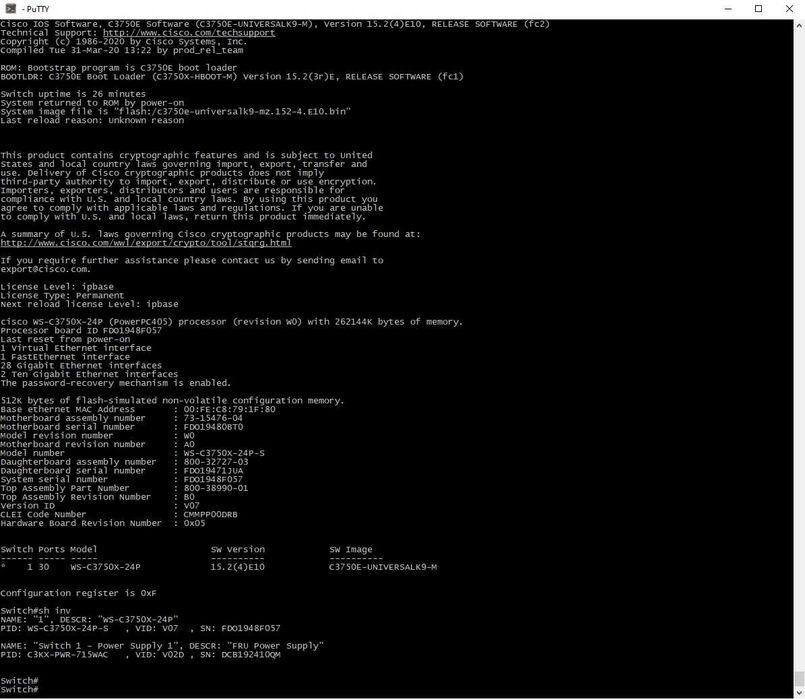 Коммутатор Cisco WS-C3750X-24P-S(1GE, 24PoE+) нал/безнал