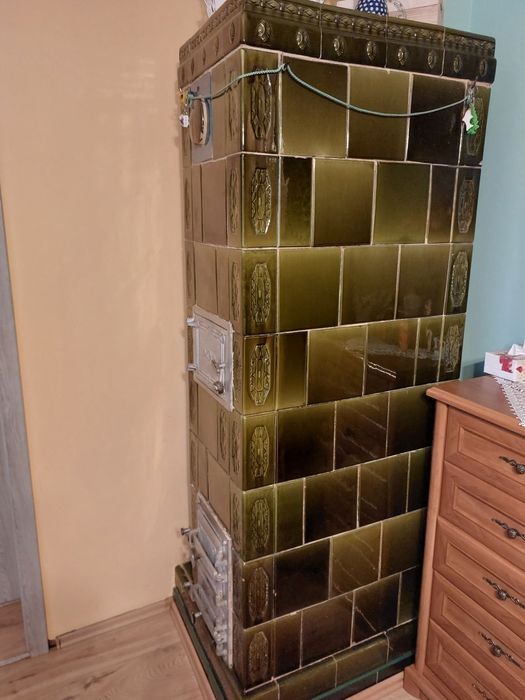 Piec kaflowy,  kompletny