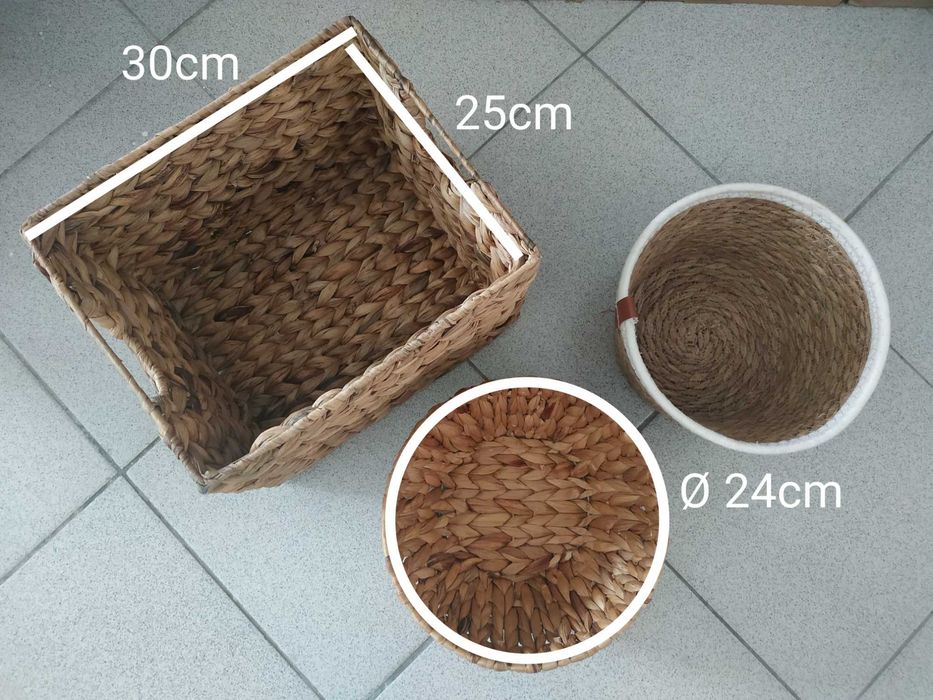 Conjunto 3 cestos (estimados e limpos)