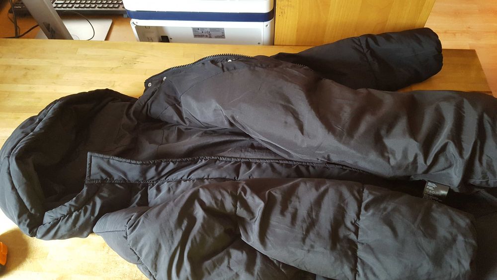 czarna  kurka puchowa z kapuzą super lekka H&M rozmiar M