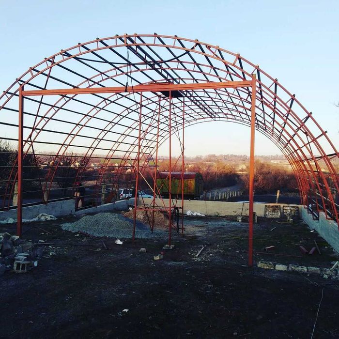 Строительство Ангаров под ключ от 300 грн Арки .Склад для зерна