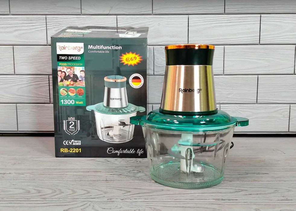 НЕМЕЦКИЙ Измельчитель блендер Rainberg RB-2201  2 л ​​1300 Вт