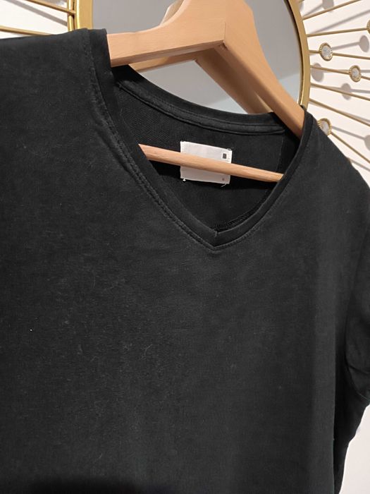 Gładki t-shirt czarny Reserved XL