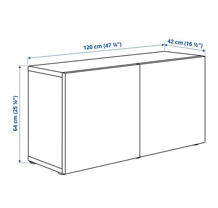 BESTÅ Estante com portas branco (duas peças)