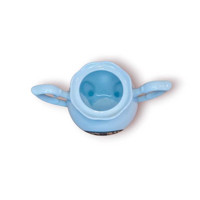 Açucareiro Porcelana c/ Dourado e Cena Romântica – 15 cm