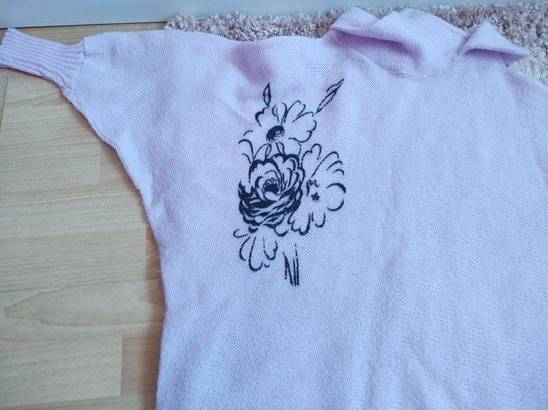 Sweter damski liliowy