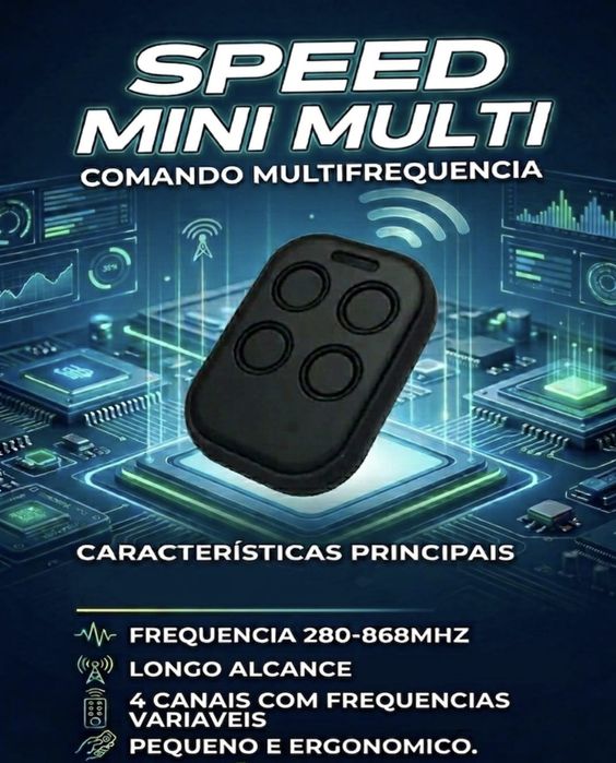 Comando portão garagem " universal  " Speed Control Mini Multi