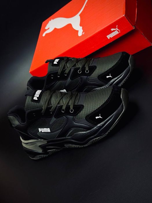 New ‼️Мужские кроссовки puma Black Green Army хит продаж красовки пума