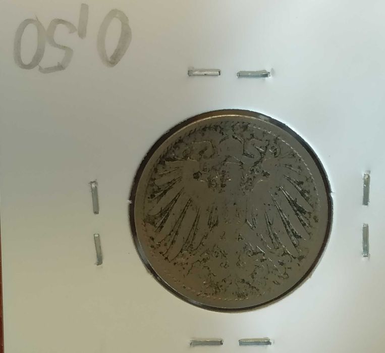 Império Alemão - moeda de 10 pfennig de 1899 A