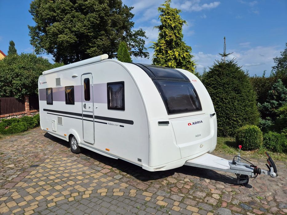 Adria Adora 573 PT  ALDE, klimatyzacja, markiza,  jeden właściciel, przyczepa kempingowa