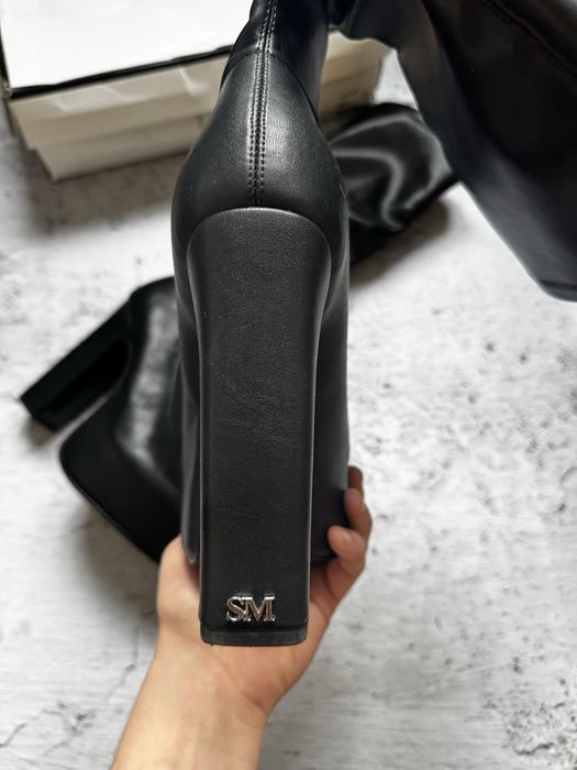 Botki kozaki na platformie Steve Madden Tantalizer damskie czarne 39