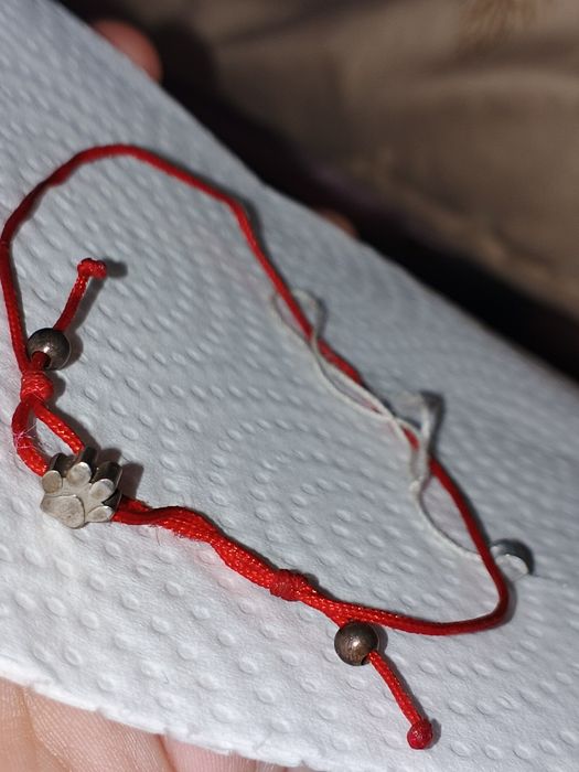 Браслет з кошачою лапкою