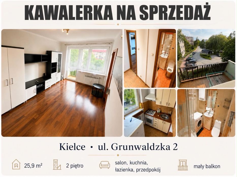 SPRZEDAM Kawalerkę przy samym centrum! ul. Grunwaldzka 2, Kielce