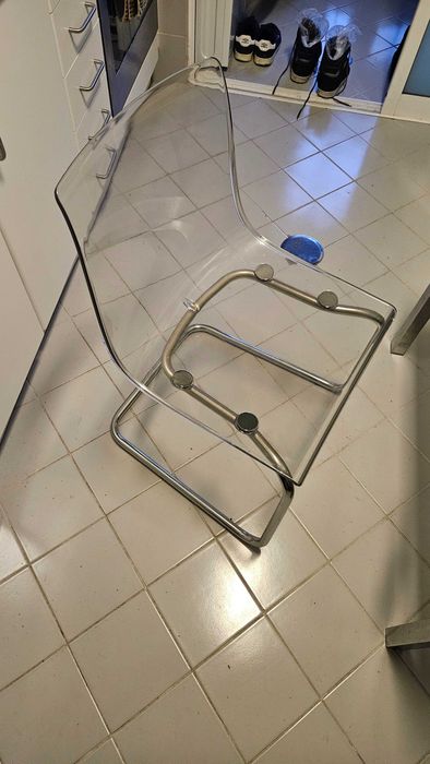 Conjunto de 2 Cadeiras, transparente/cromado, TOBIAS do IKEA