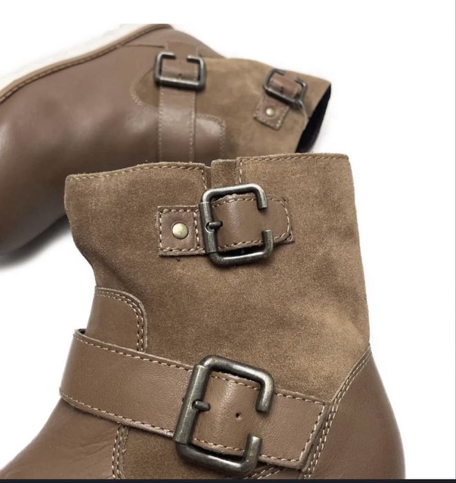 Ботинки сапоги-кожа-теплые -новые