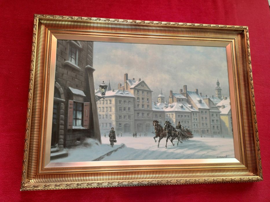 Stary obraz na płótnie Georges Csapo