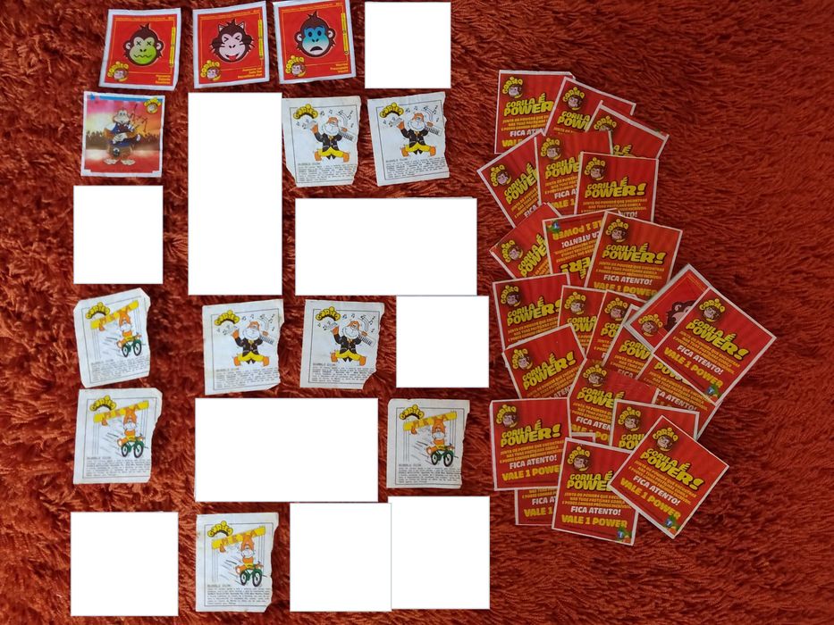 Lote cromos cartas pastilhas pirata e gorila