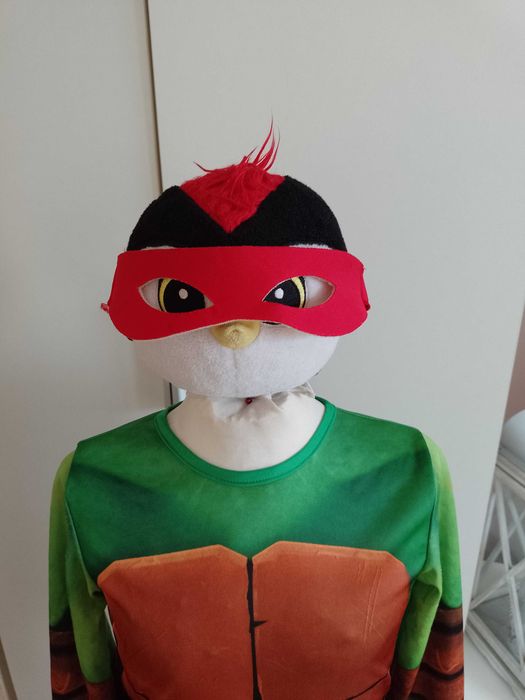 Strój karnawałowy ŻÓŁW NINJA WOJOWNIK przebranie 122/128 16