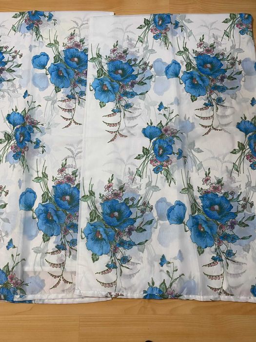 Готові штори портьєри в принт квіти часів СРСР, 150*244см