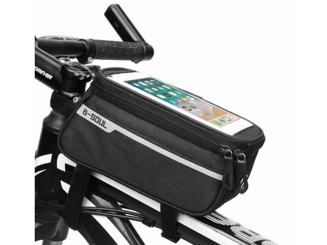 Torba ROWEROWA SAKWA na RAMĘ z Miejscem na TELEFON Wodoodporna 1,5l.