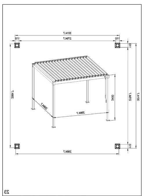 Pergola ogrodowa GARDA 300×300 Bizzotto antracytowa stal