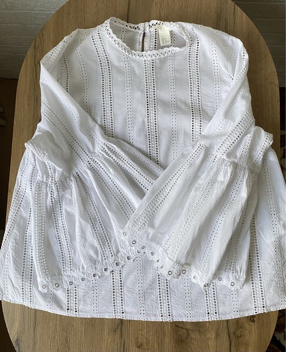 Белая блузка. Белая блузка из прошвы. Белая блузка хлопок.