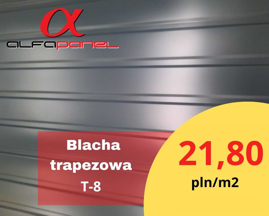 Blacha trapezowa alucynk płoty bramy elewacja grafit od ręki Leszno