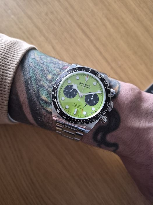 Sugess S457 Chronograph – ST1907 - Lime Green Dial