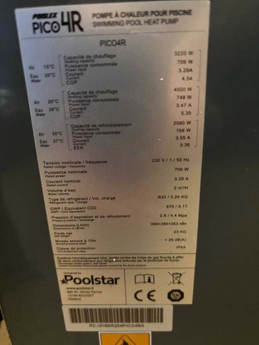 Pompa ciepła do basenu.