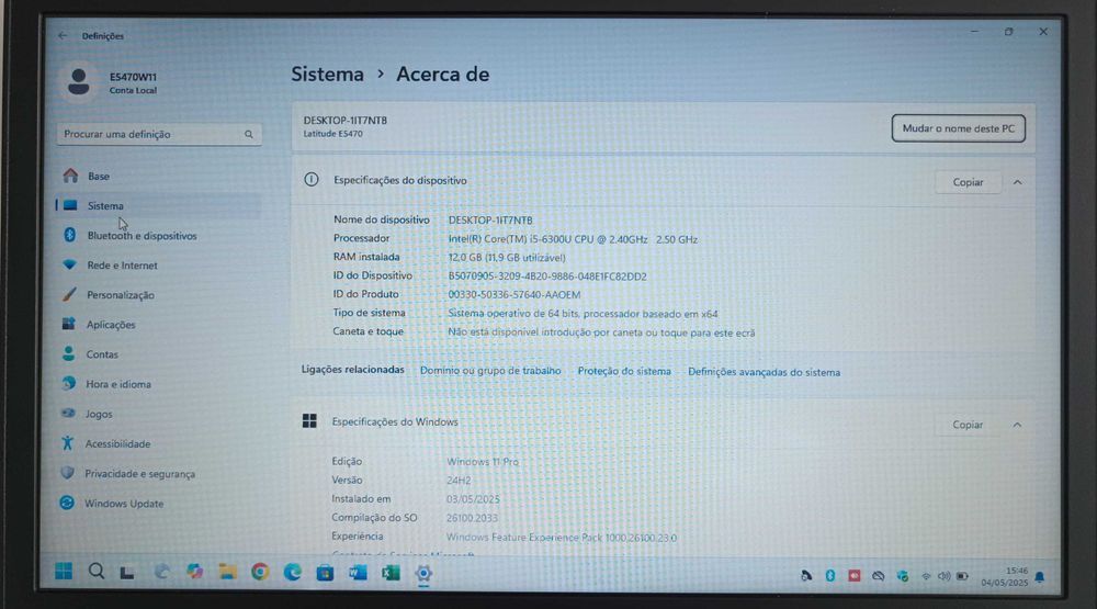 Dell Latitude E5470 – Ecrã 14 – Core i5/SSD/12GB RAM