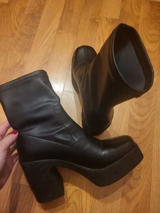 czarne botki deezee - rozmiar 38