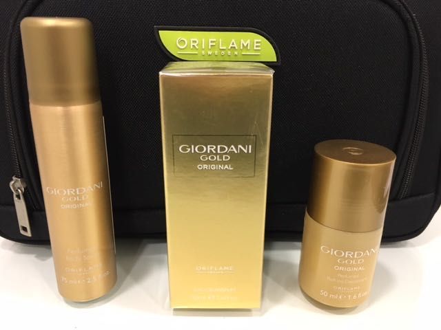 Perfume + Spray Corporal + Roll-on Giordani Gold Original