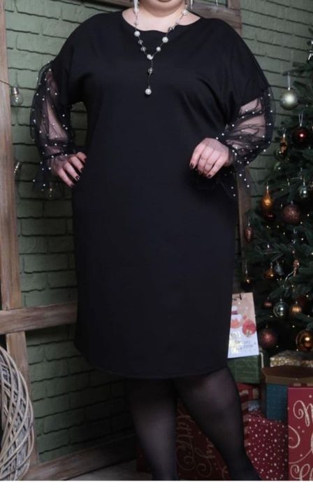 Сукня жіноча чорна святкова, розмір 60