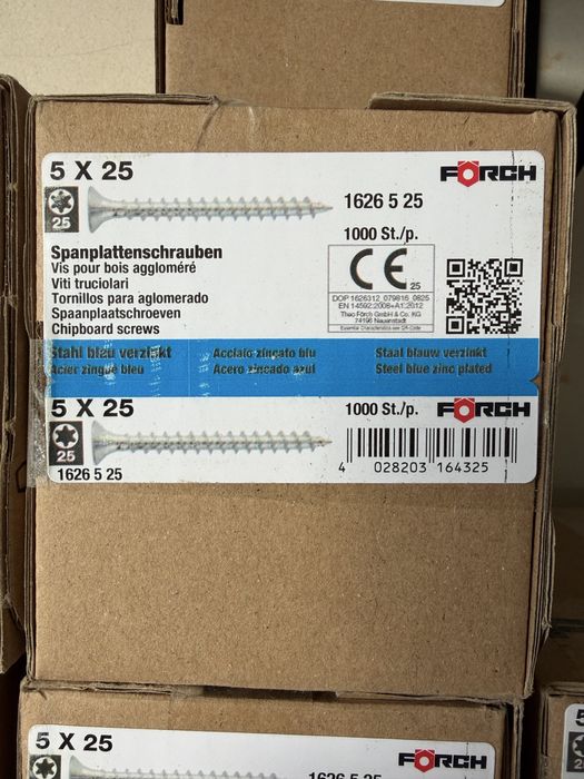 Wkrety Forch 5x25 1000 sztuk