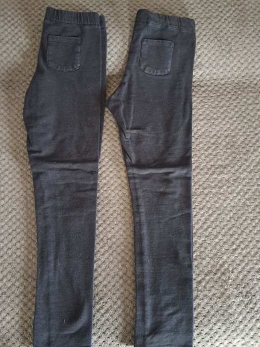 Leginsy ocieplane H&M roz.152 2 pary dziewczynka