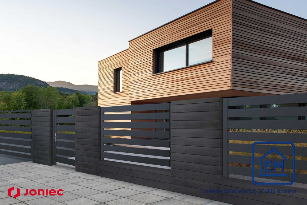 Pustaki ogrodzeniowe JONIEC - ROMA Lite - minimalistyczny wygląd