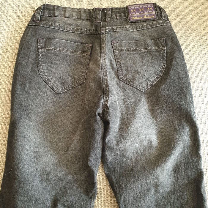 Spodnie jeans na podszewce czarne 140