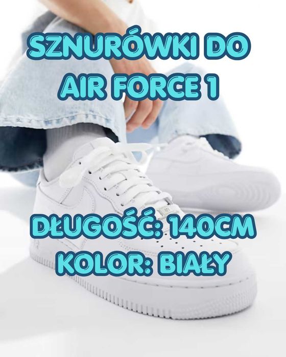 Sznurówki Nike Air Force 1 Białe 140cm