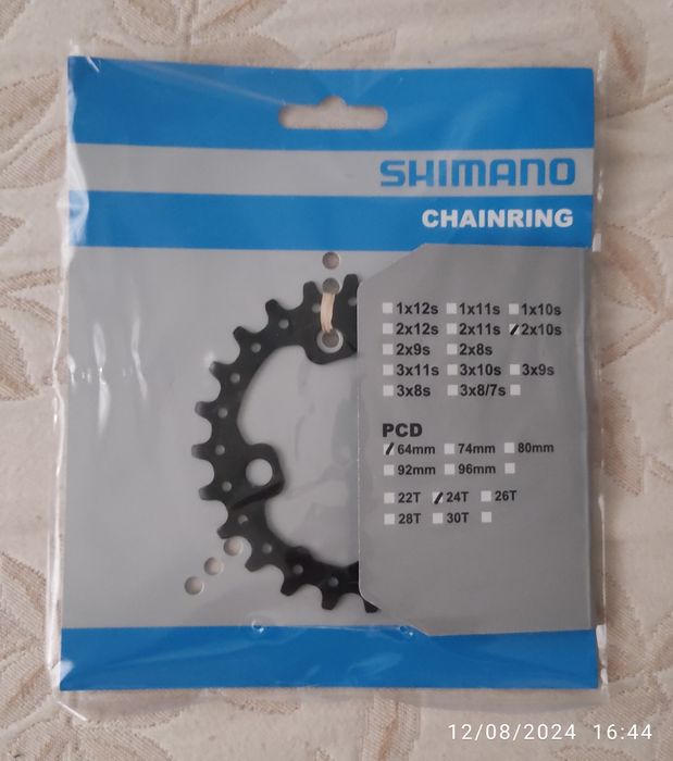Prato Shimano 24 dentes.