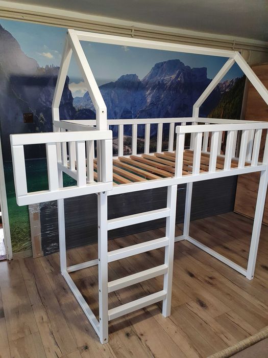Łóżko antresola drewniana piętrowe domek