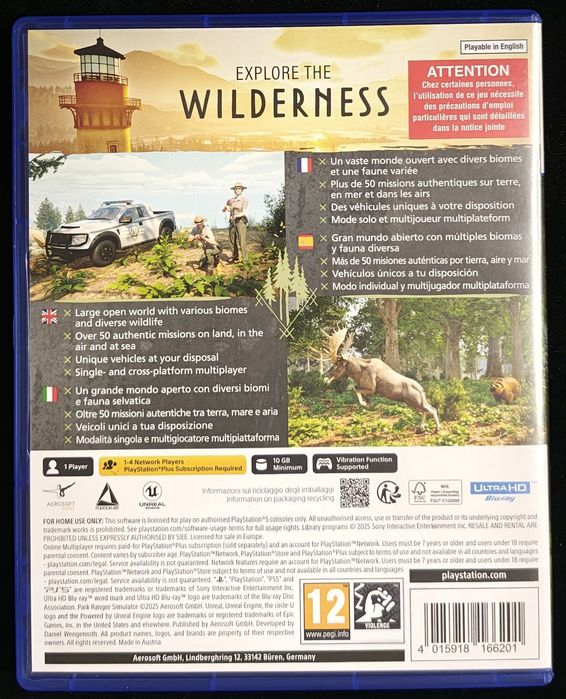 Park Ranger Simulator PL na PS5 Gra po polsku w BDB Stanie