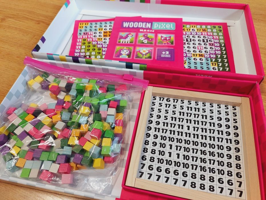 4+ Cubika Wooden Pixel Magic drewniana mozaika układanka