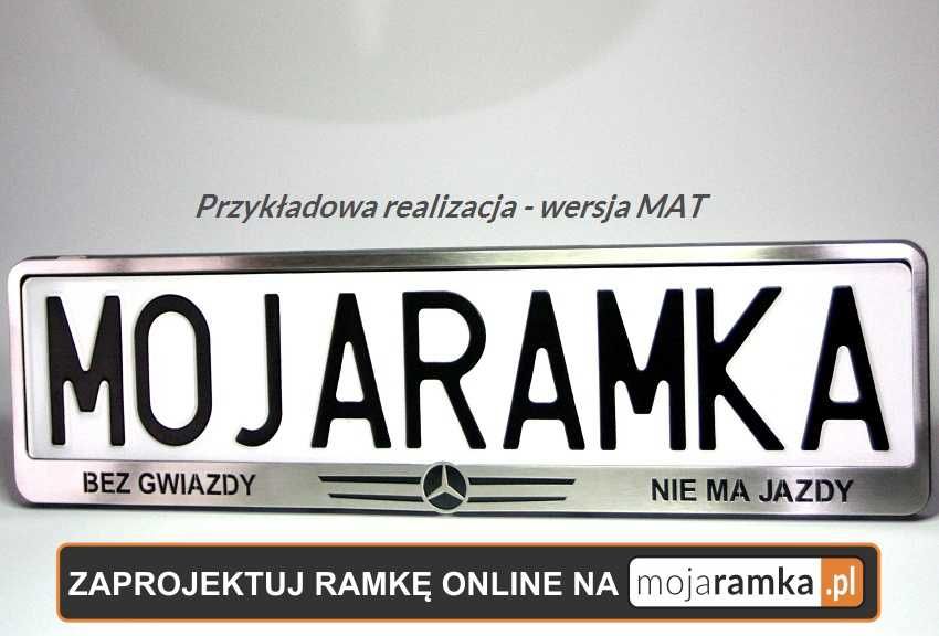 Ramka INOX do tablicy rejestracyjnej Mercedes AMG Merc do Mercedesa