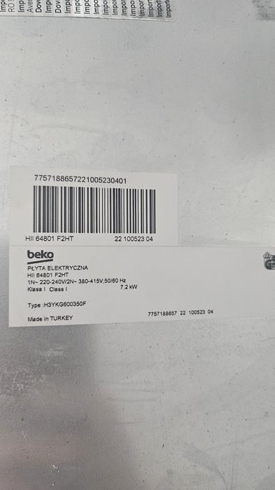 Płyta indukcyjna beko