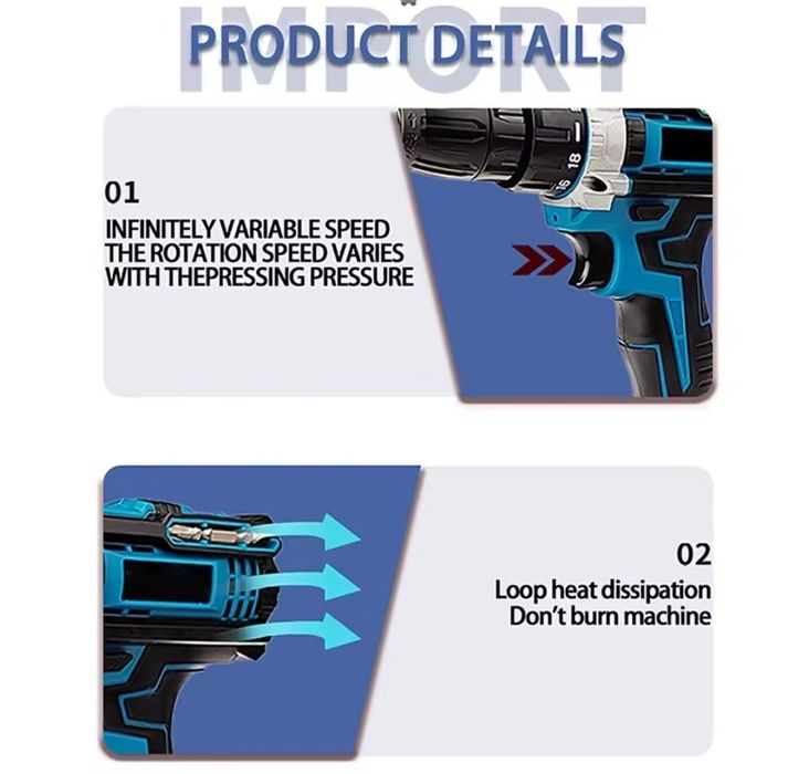 Aparafusadora c/ 2 Baterias, Mala e Acessórios