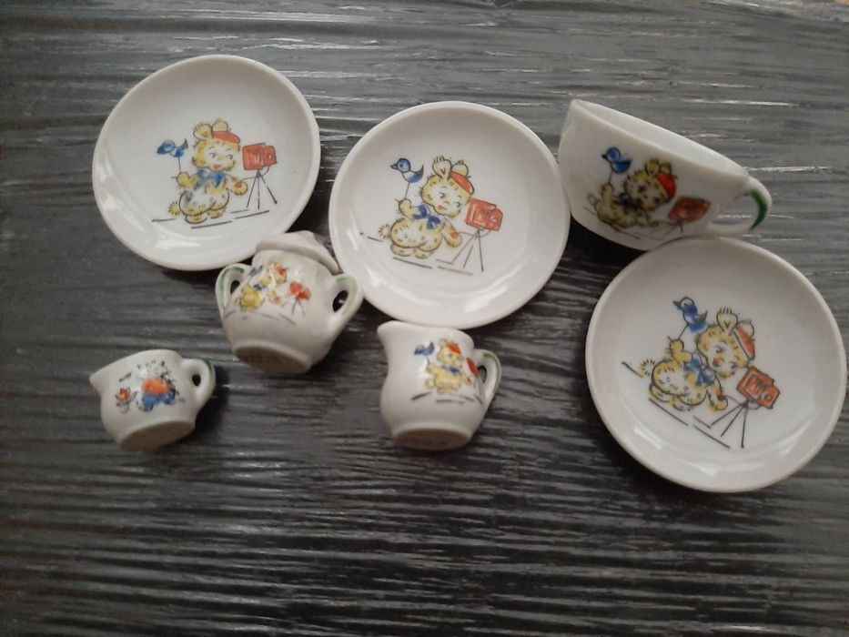 Conjunto de Louça Vintage para Crianças Japan