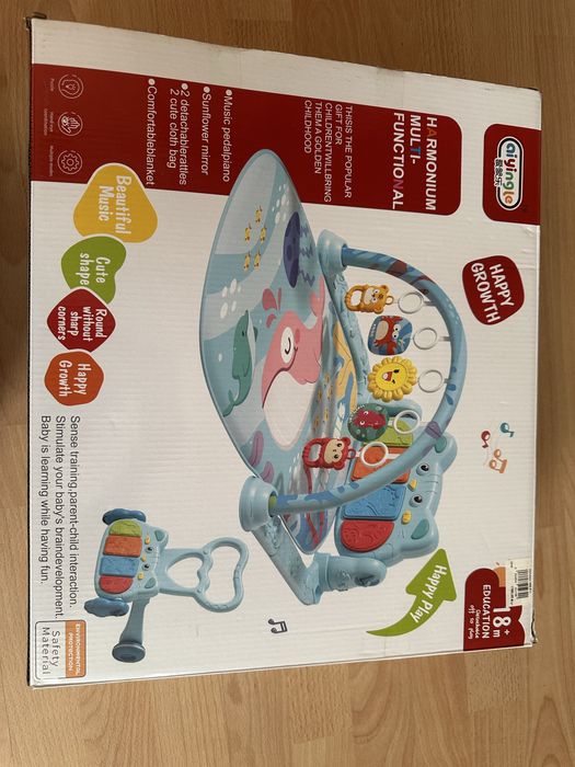 Килимок толокар 2в1  рожевий,  піаніно 3м+ є коробка гарний стан